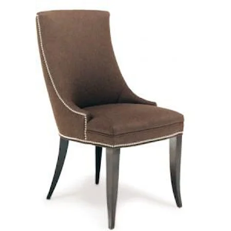 Contemporary Side Chair with Nailhead Trim